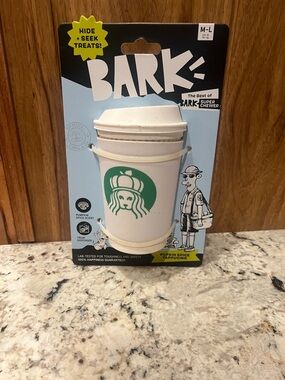 Bark Pumpkin Spice Puppuccino Dog Toy - White & Green